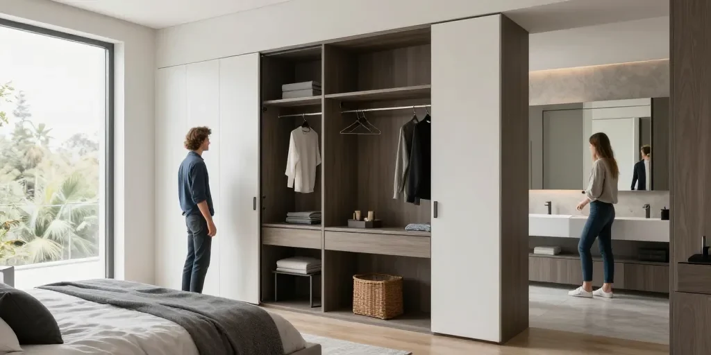 Suite dormitorio con vestidor y baño: cómo lograr que funcione en espacios reales sin perder privacidad ni luz natural
